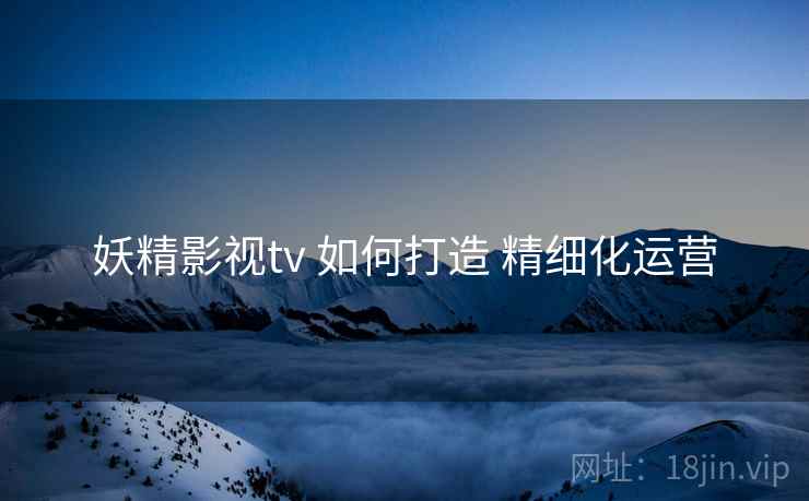 妖精影视tv 如何打造 精细化运营