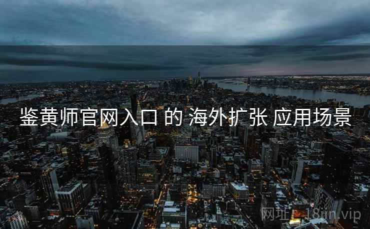 鉴黄师官网入口 的 海外扩张 应用场景