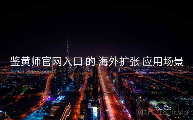 鉴黄师官网入口 的 海外扩张 应用场景