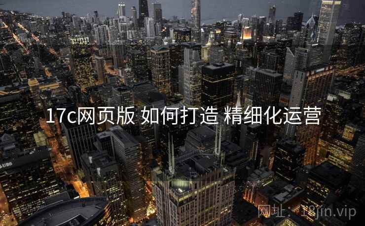 17c网页版 如何打造 精细化运营