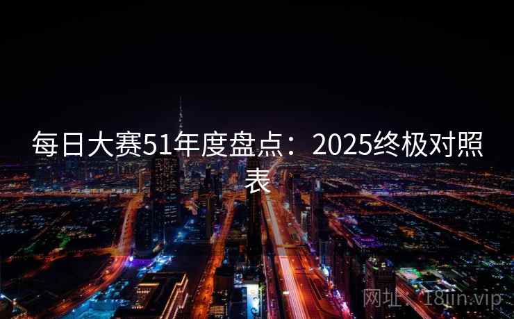 每日大赛51年度盘点：2025终极对照表