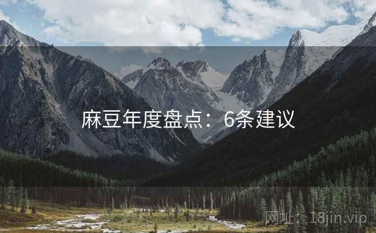 麻豆年度盘点：6条建议