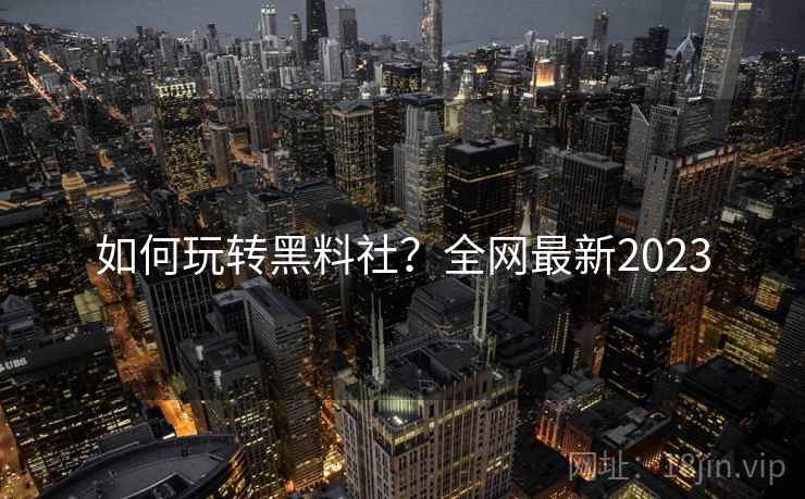 如何玩转黑料社？全网最新2023