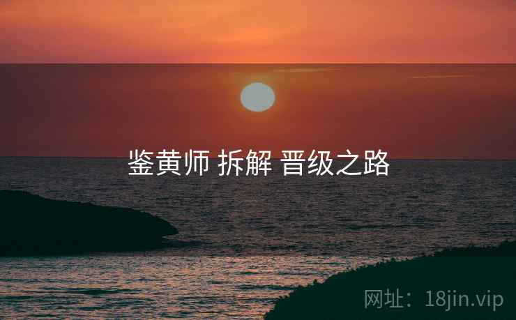 鉴黄师 拆解 晋级之路